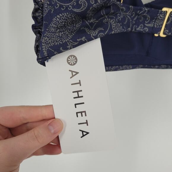 Athleta Aqualuxe Batik Bandeau Swim Top Size XS - Picture 5 of 10